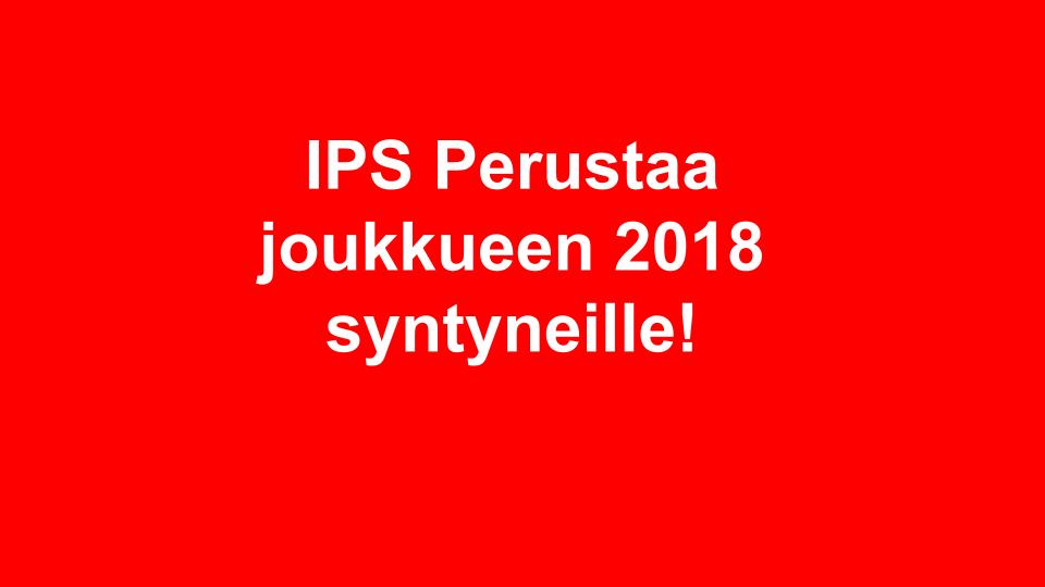 Featured image for “IPS P2018 aloittaa harjoittelun”